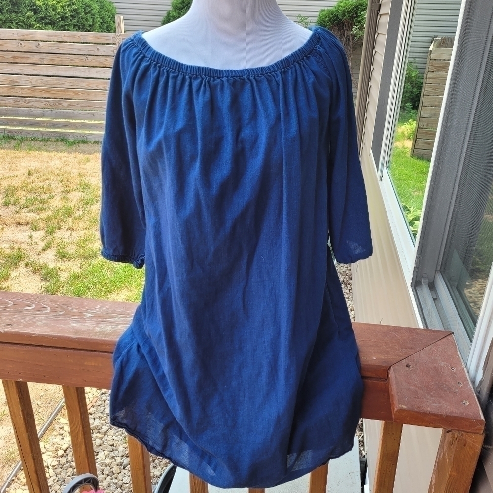 Madewell Off The Shoulder Bell Sleeve Dress Size XS - Picture 6 of 9